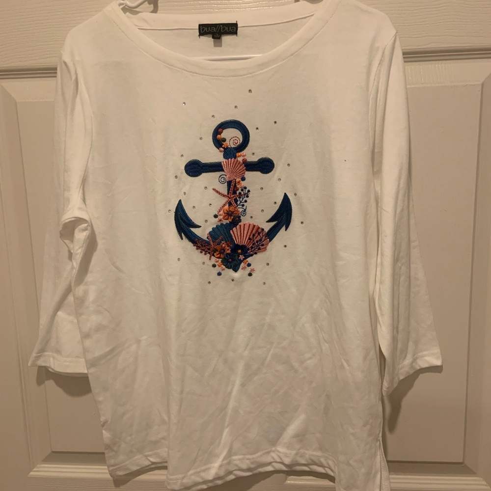 Nautical Anchor Graphic White Top